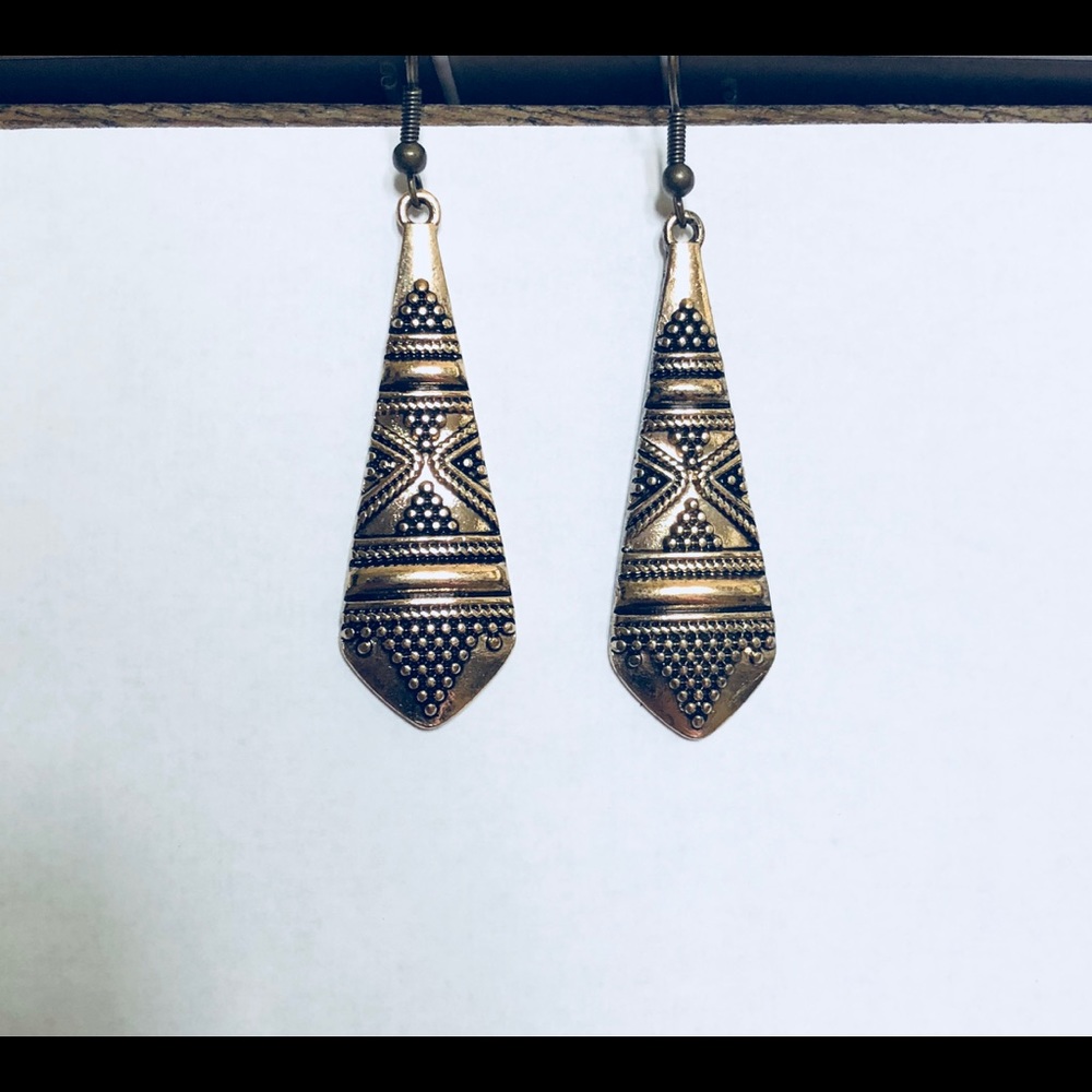 Gold Tribal Earrings